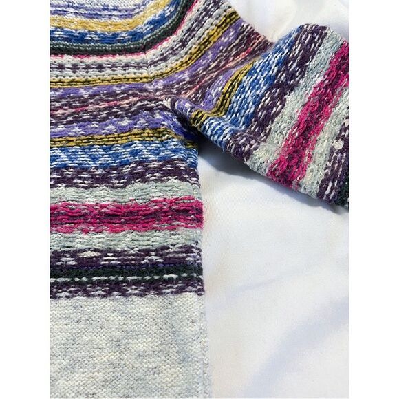 Abercrombie & Fitch Mock Neck Sweater | Fair Isle Heather Gray Multicolor - Picture 7 of 10